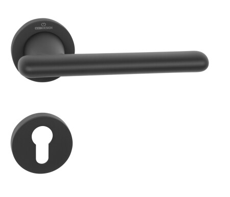 Okucia drzwiowe MP CE - CASTA - R (BS - Czarny mat)