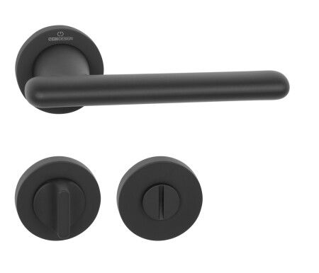 Okucia drzwiowe MP CE - CASTA - R (BS - Czarny mat)