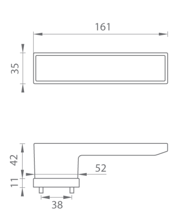 Okucia drzwiowe MP TI - BIG Vario - RT 3084RT (OCS - Chrom szczotkowany)