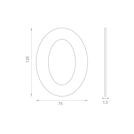 Numery domów MP LR - 120 mm - samoprzylepne - 0