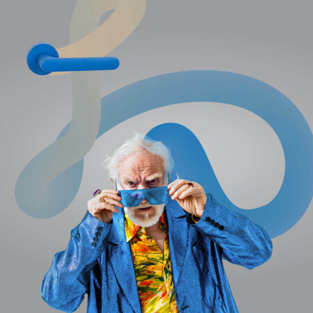Okucia drzwiowe MP CB - MOOD ONE - R (Niebieski matowy ciemny)