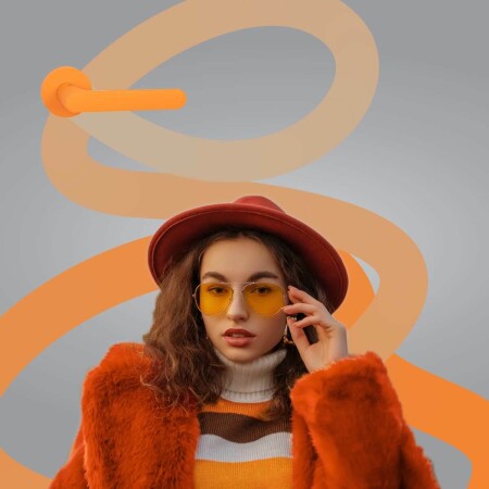 Okucia drzwiowe MP CB - MOOD ONE - R (Pomarańczowy mat)