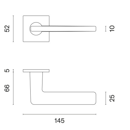 Okucia drzwiowe MP AS - SETIA - HR 5S (OCS - Chrom szczotkowany)