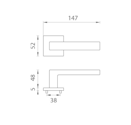 Okucia drzwiowe MP AS - TILIA - HR 5S (ANT.M PVD - Antracyt matowy PVD)