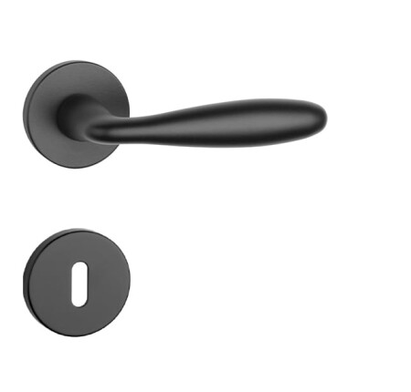 Okucia drzwiowe MP AT - VERBENA - R 7S (BS - Czarny mat)