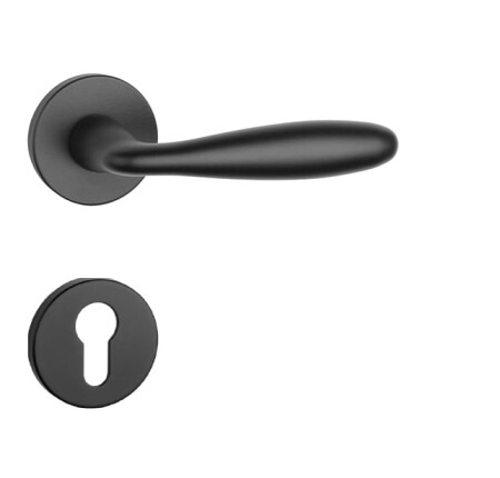 Okucia drzwiowe MP AT - VERBENA - R 7S (BS - Czarny mat)