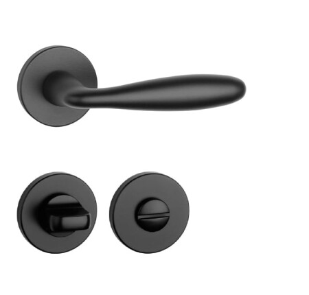 Okucia drzwiowe MP AT - VERBENA - R 7S (BS - Czarny mat)