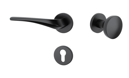 Okucia drzwiowe MP Dalia - R 7S (BS - Czarny mat)