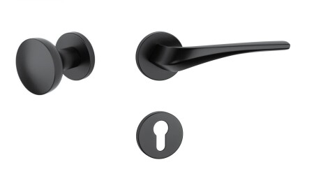 Okucia drzwiowe MP Dalia - R 7S (BS - Czarny mat)