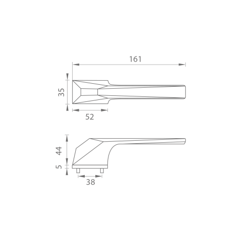 Okucia drzwiowe MP TI - SAFIR - RT5 4155 (BS - Czarny mat)