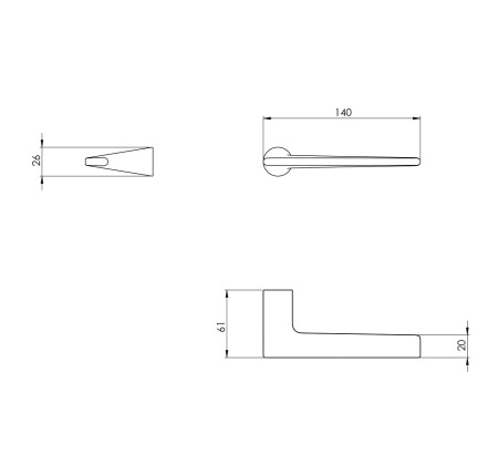 Okucia drzwiowe MP LIEVE (OGS - brąz matowy)