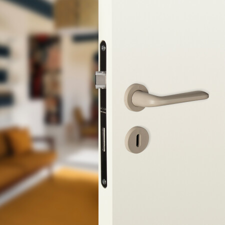 Okucia drzwiowe MP VM - SNAPP - R (Szarobeżowy mat)