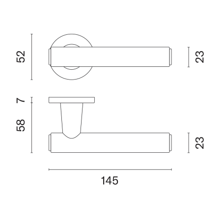 Okucia drzwiowe MP AS - EGERIA - R 7S (BS - Czarny mat / czarna skóra)