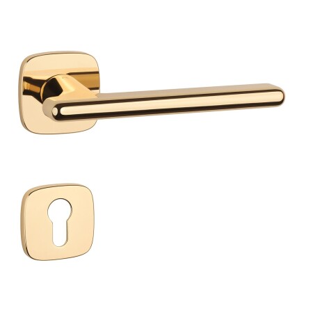 Okucia drzwiowe MP AS - MARANTA - QR 7S (OLV - Mosiądz lakierowany polerowany)