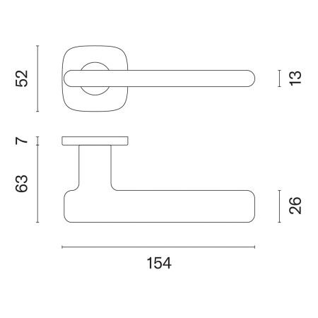 Okucia drzwiowe MP AS - MARANTA - QR 7S (OLV - Mosiądz lakierowany polerowany)
