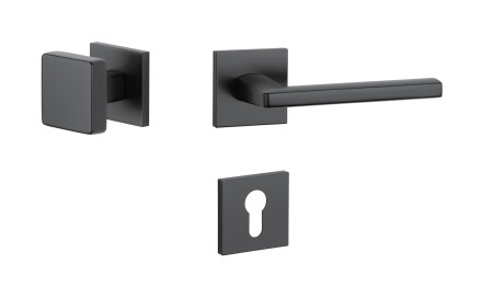 Okucia drzwiowe MP Pyrola - HR 7S (BS - Czarny mat)