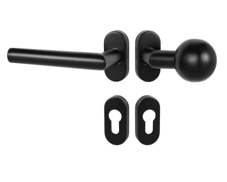 Okucia drzwiowe MP Favorit - UOR (CZARNY MAT)