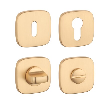 Rozeta drzwiowa MP AS - QR 7S (OLS - Mosiądz szczotkowany)