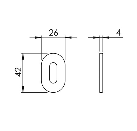 Rozeta drzwiowa MP VM - 4UOR (BS - Czarny mat)