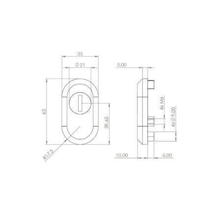 Nakładka na okucia zabezpieczające MP MPK SECURO S01 PLUS - SO (BN - Stal nierdzewna szczotkowana)