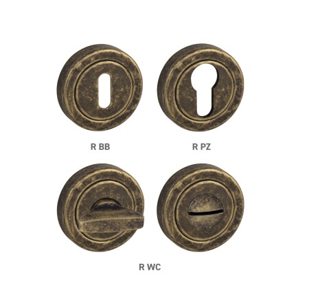 Rozeta drzwiowa MP TI - R dzielona (OBA - Antyczny brąz)