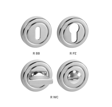 Rozeta drzwiowa MP TI - R dzielona (OC - Chrom błyszczący (03)