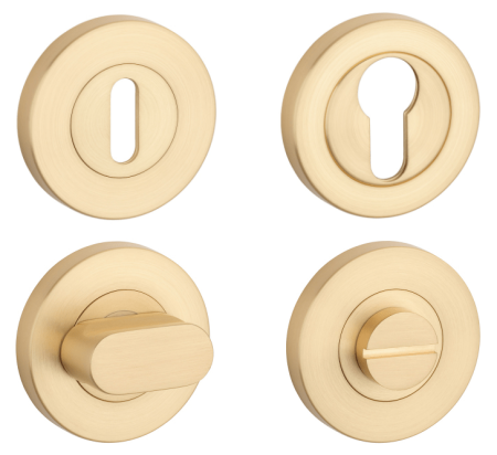 Rozeta drzwiowa MP SH - R PRO 8 MM (OLS - Mosiądz szczotkowany)