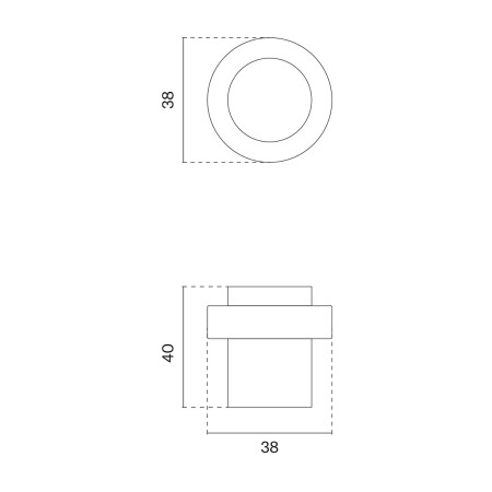 Stoper do drzwi MP SH 1718 (T PVD - Tytan PVD)