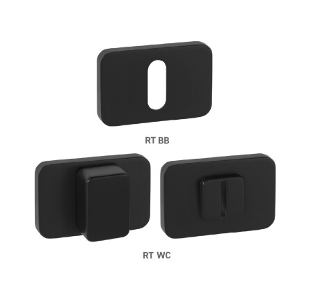 Rozeta drzwiowa MP MPK - PERFECTA - RT (BS - Czarny mat)