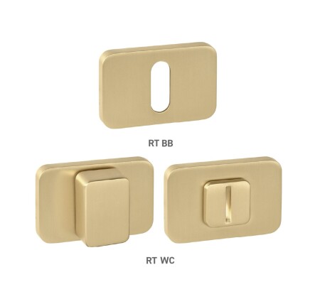 Rozeta drzwiowa MP MPK - PERFECTA - RT (OLS - Mosiądz szczotkowany)