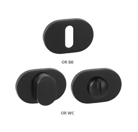 Rozeta drzwiowa MP MPK - IMPRESSA - OR (BS - Czarny mat)