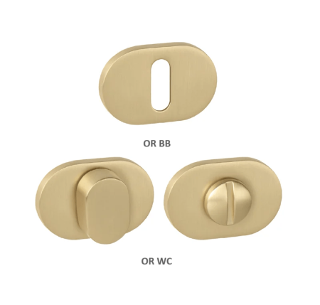 Rozeta drzwiowa MP MPK - IMPRESSA - OR (OLS - Mosiądz szczotkowany)