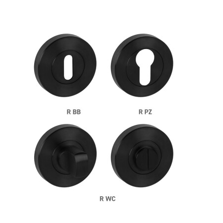 Rozeta drzwiowa MP - RS (BS PVD - Czarny mat PVD PVD)
