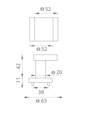 Klamka MP TI - HR 1924Q (BS - Czarny mat)
