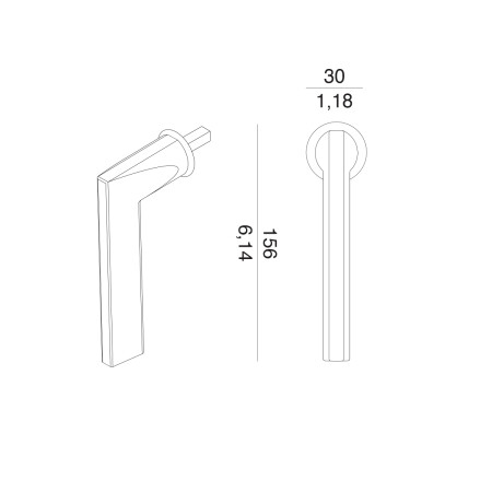 Klamka okienna Euro MP VM - DK - ATLANTA - R mini (OC - Shiny chrome)