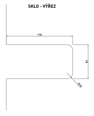Zamek do drzwi szklanych MP VM - TOTAL GLASS (BS - Matowy czarny)