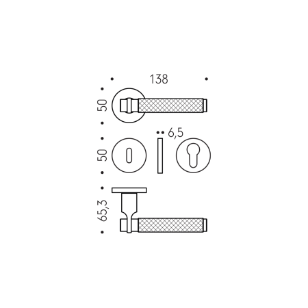 Okucia drzwiowe MP CB - GRYPS DL11 - R (matowy grafit PVD)