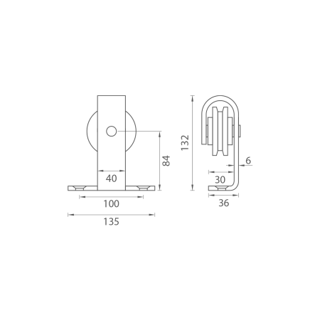 System przesuwny mp VINTAGE 3 z szyną 2m (BS - Czarny mat)
