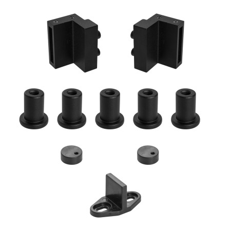 System przesuwny mp VINTAGE 3 z amortyzatorem i szyną 2m (BS - Czarny mat)