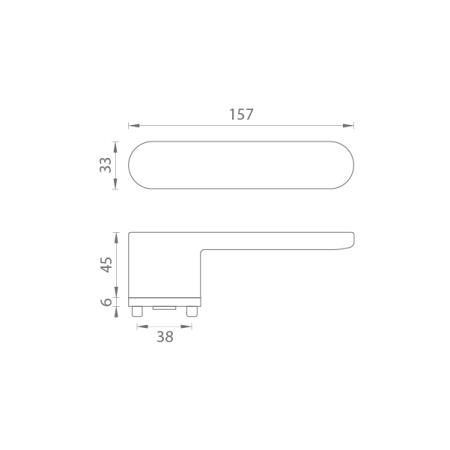 Okucia drzwiowe MP MPK - IMPRESSA - OR (HNM - Brąz matowy)