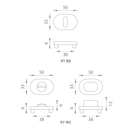 Okucia drzwiowe MP MPK - IMPRESSA - OR (HNM - Brąz matowy)