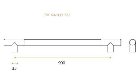 Klamka MP JNF - IN.07.702.C (BN/CL - Stal nierdzewna szczotkowana / skóra beżowa)