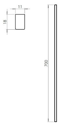 GRIP BAR MP PLANEO GS 49011 (BN - Szczotkowana stal nierdzewna)