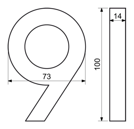 Numery domów RICHTER 3D RN.100LV (ALUMINIUM)