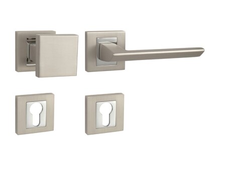 Okucia do drzwi MP Jasper HR (NP/OC - nikiel perłowy / chrom błyszczący)