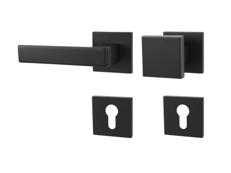 Okucia do drzwi MP HIT HR SQ6 (BS - Czarny mat)