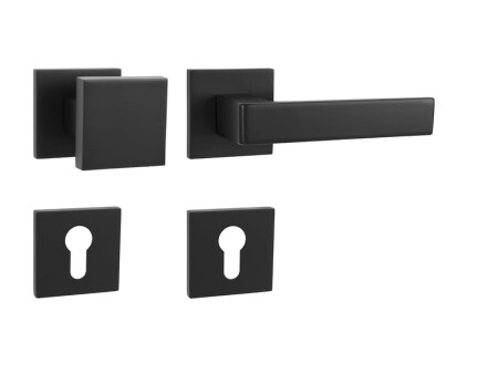 Okucia do drzwi MP HIT HR SQ6 (BS - Czarny mat)