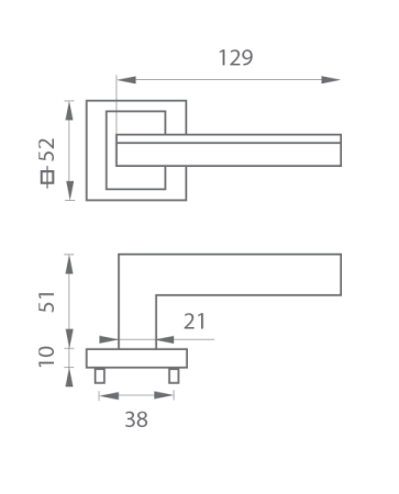 Okucia do drzwi MP Jasper HR (BS/OC - Czarny mat / błyszczący chrom)