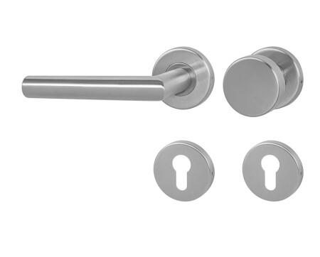 Okucia do drzwi MP Favorit - R (SZLIFOWANA STAL NIERDZEWNA)