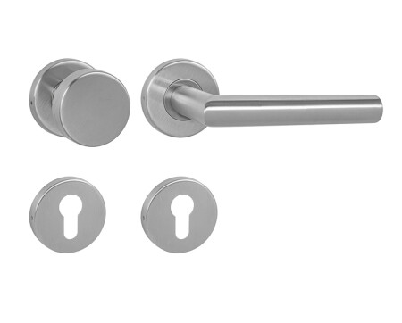 Okucia do drzwi MP Favorit - R (SZLIFOWANA STAL NIERDZEWNA)